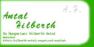 antal hilberth business card